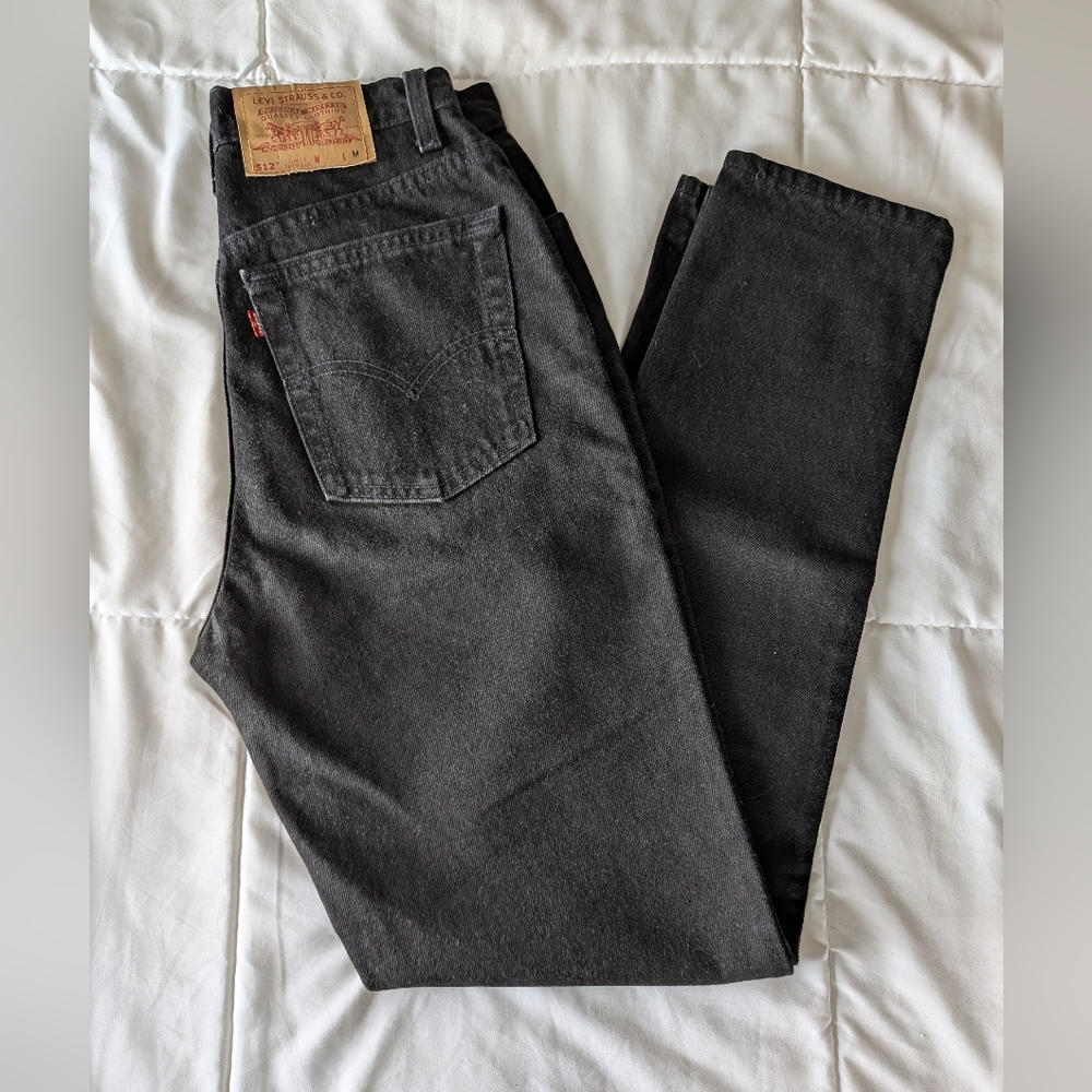 Vintage Levi's 512 Slim Fit Taper Leg Jeans, black, Size 11 28x31 Women’s